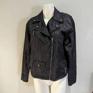 HARLEY DAVIDSON‎ BLACK NYLON MID-WEIGHT MOTORCYCLE RIDING  WOMENS JACKET  SZ. M